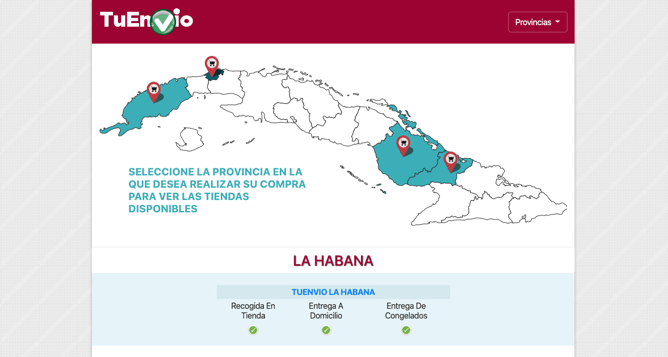 Nueva tienda virtual disponible en cuatro provincias de Cuba