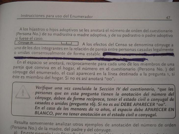 Instrucciones del Censo y Población y Vivienda de 2012