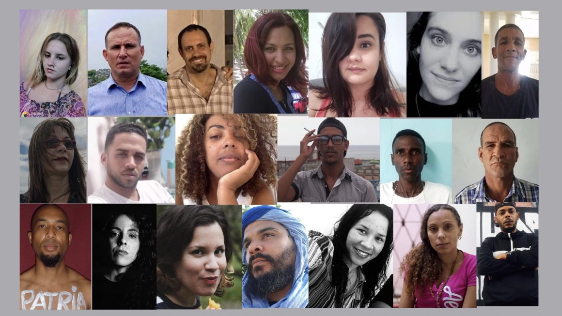 Activistas, artistas y periodistas cubanos