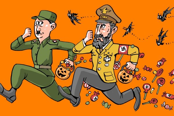 Fidel y Hitler van de Halloween